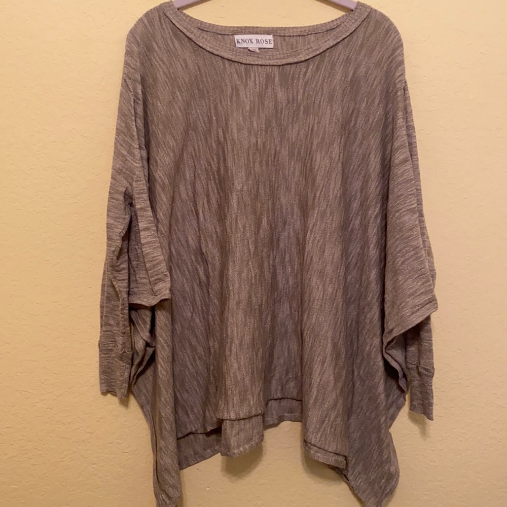 Poncho type sweater